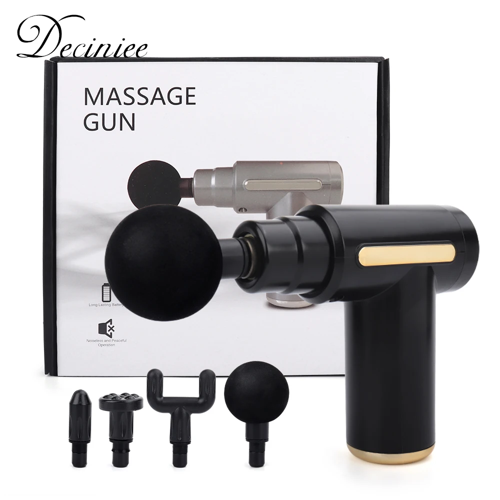 

Electric Massage Gun Percussion Vibration Rechargeable Deep Tissue Massager for Pain Relief Body Muscle Fascia Gun 6 Speed LCD