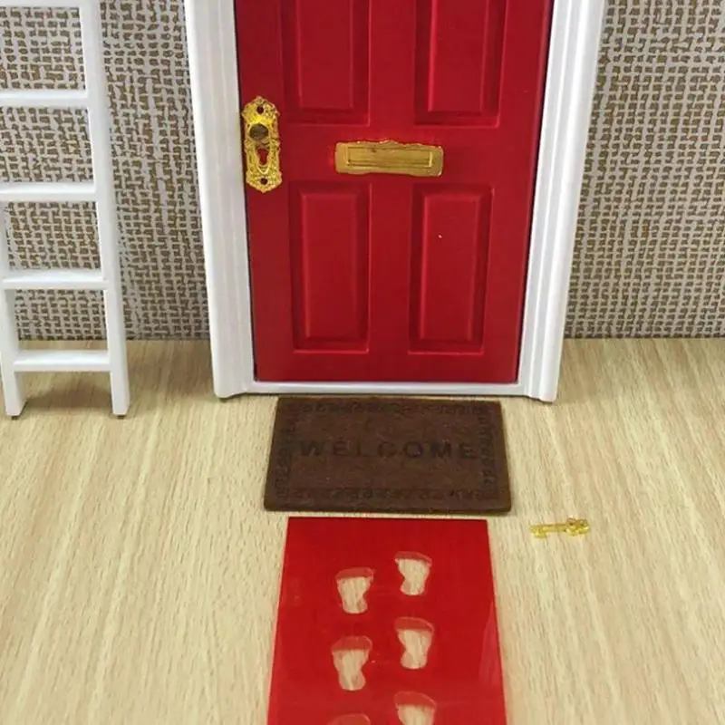 1:12 украшение для кукольного домика миниатюрный Коврик двери приветственный