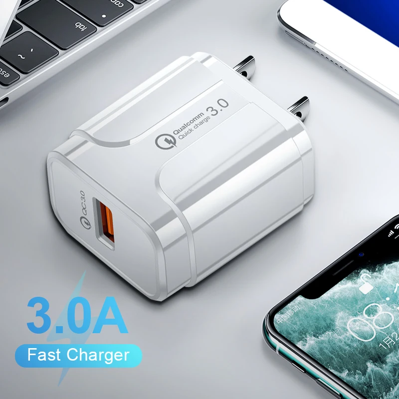 

Nohon Quick Charge 3.0 USB Charger Fast Charging Mobile Phone Charger Adapter for iPhone 11 Samsung S20 Redmi K40 Pro Mi11