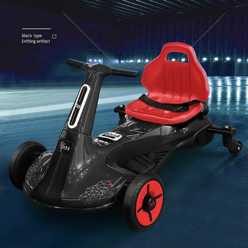 

Children's Electric Car Cool Drift Dual-drive Four-wheel LED Adjustable Seat Drive Kart Electric Car for Adult Kids Ride On