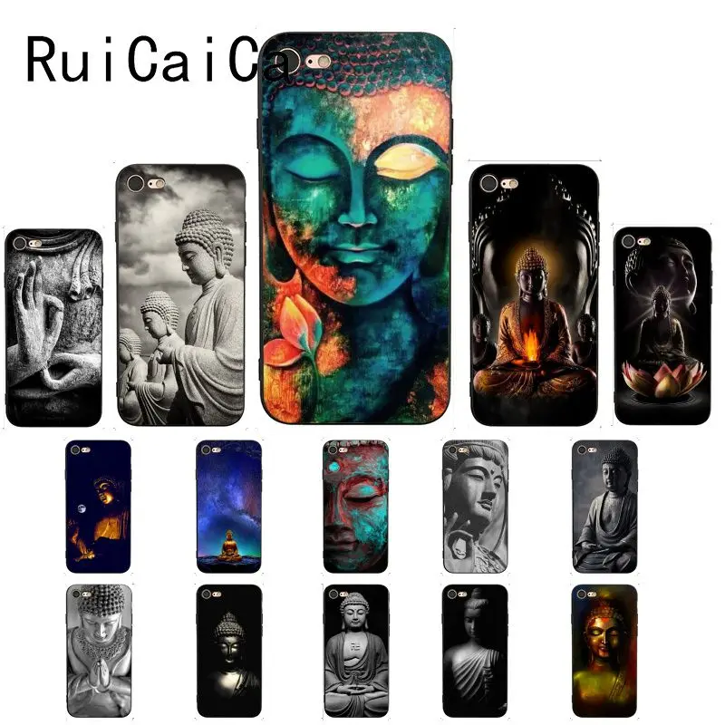 Ruicaica Ретро Галактический Гаутама Будда мягкий черный чехол для телефона iPhone 8 7 6 6S