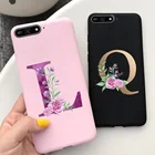 Чехол для Huawei Y6 2018, милый чехол с буквами, мягкие тонкие розовые черные чехлы для телефонов Huawei Y6 Prime 2018, Y 6 2018, чехол, бампер