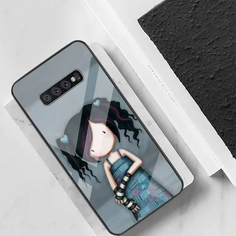 

cute cartoon santoro gorjuss Back Cover For Samsung Cases S20 Plus S10 NOTE 8 9 10 10PRO Tempered Glass Soft Silicone Edge