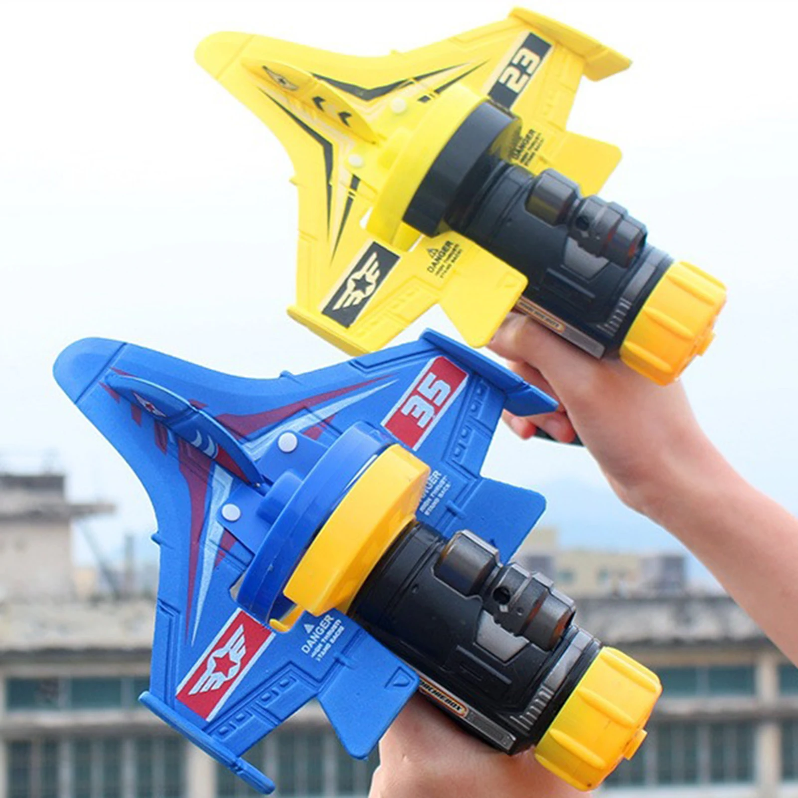 

Foam Catapult Airplane One-Button Airplane Model Toys For Children Boys Outdoor Interactive Game Assembled Aircraft Game