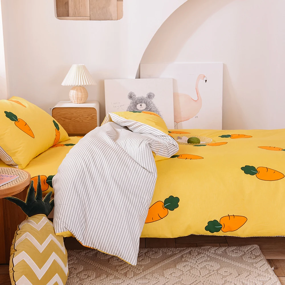 

3 Pieces Set Bedding Set Duvet Cover Pillowcase One Piece Warm Queen King Bed Size Single Bed Quilt Soft Not Shrink Bedding