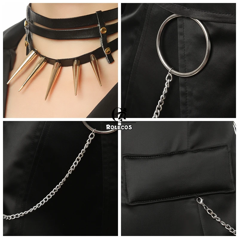 ROLECOS игры Лига Легенд кДа Evelynn Косплэй костюм круче пикантные Для женщин черный