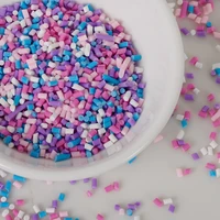 20glots long cylindrical polymer hot soft clay sprinkles colorful for diy crafts tiny cute plastic accessories fluffy clear