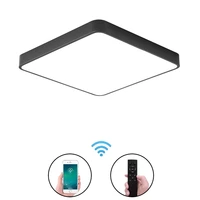 ultra thin 5cm square iron led ceiling light modern surface mount flush panel ceiling lamp coldwarm white remote control lamp