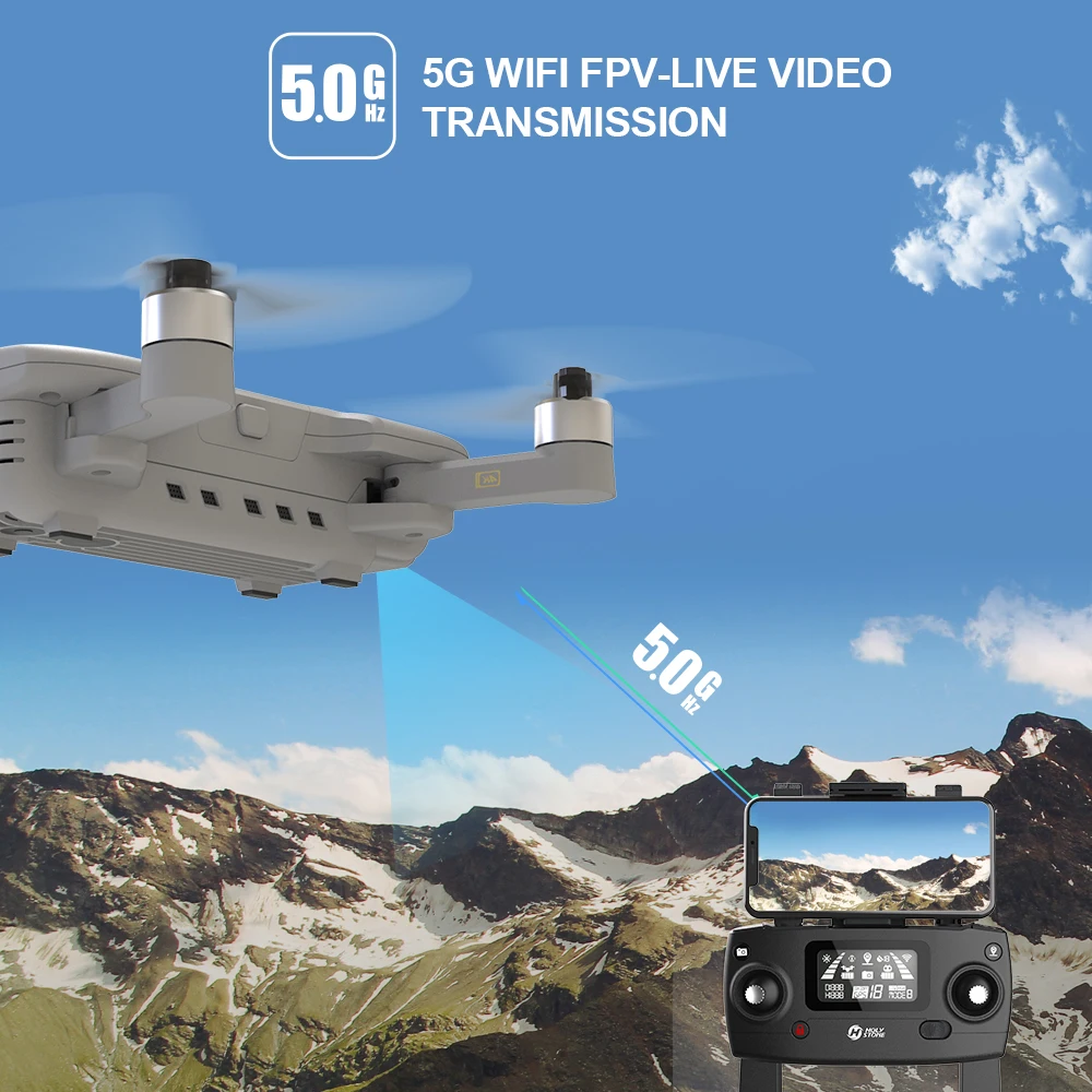 holy stone hs510 4k hd камера gps дрон 5 ггц fpv квадро