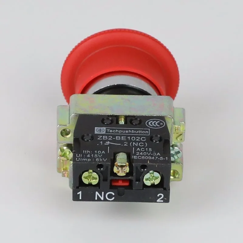 Кнопка аварийной остановки с грибом 600 В 10 А|Выключатели| |