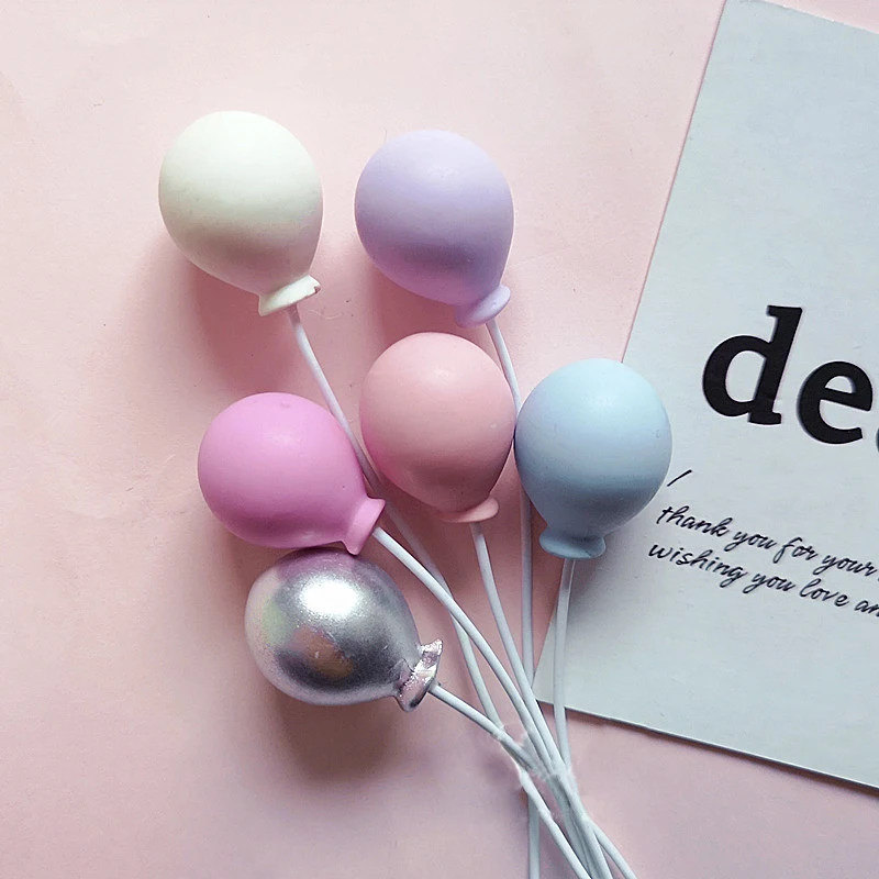 6 шт./компл. красочный воздушный шар топпер для торта украшение на свадьбу день