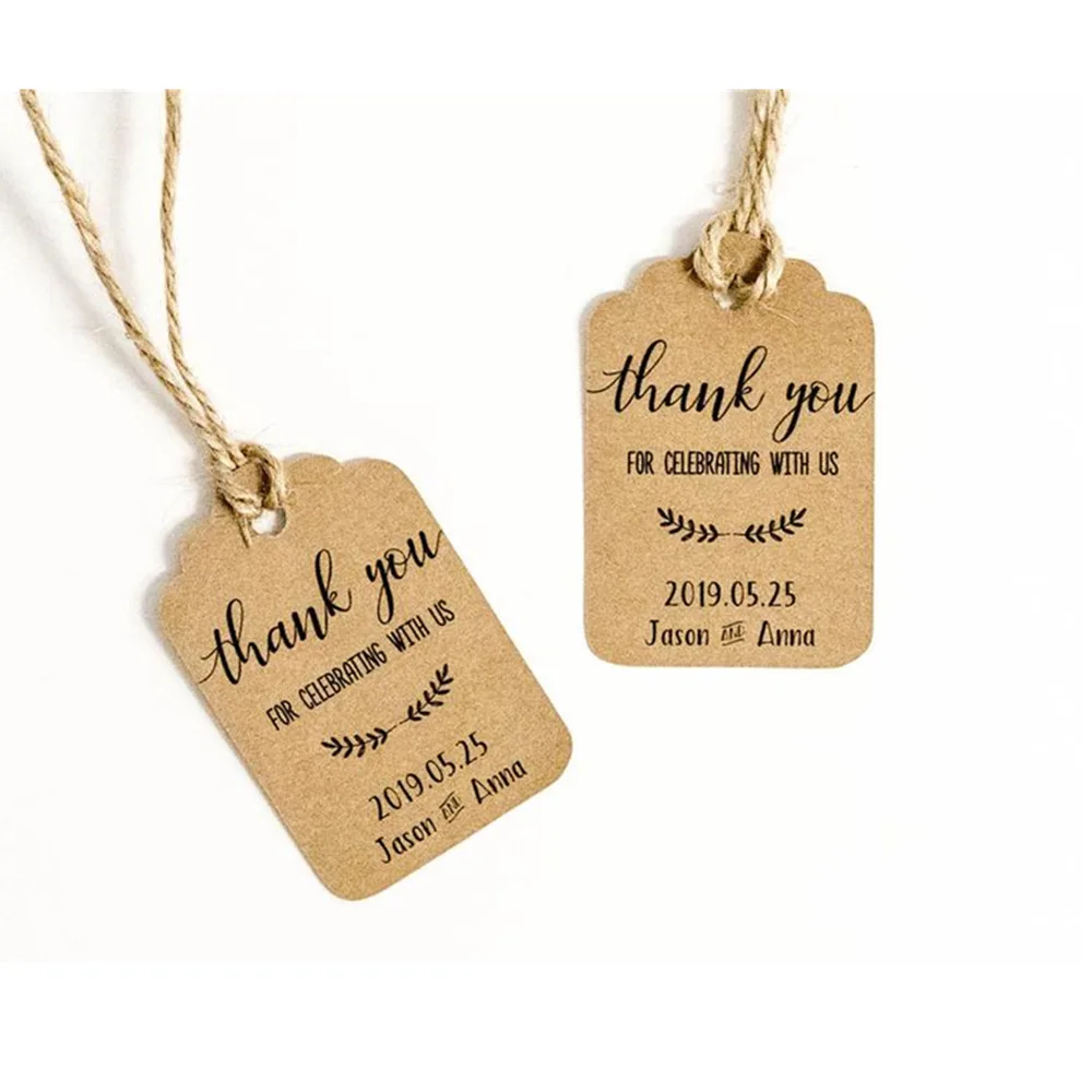 Ярлыки из крафт-бумаги с надписью thank you | Дом и сад