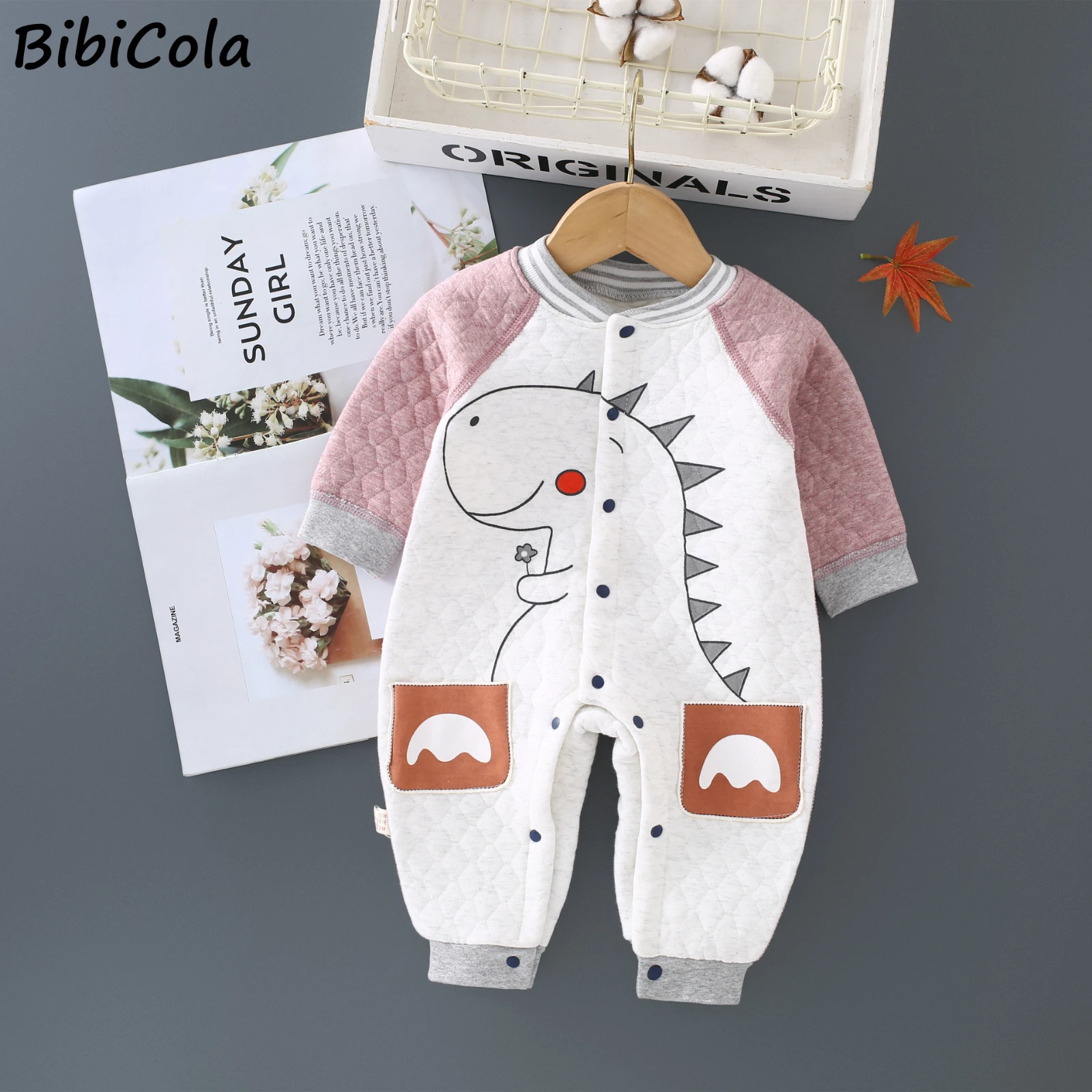 

Детские комбинезоны для новорожденных; Сезон весна-осень; Модная одежда для сна из плотного хлопка для малышей; Мягкий комбинезон для младе...