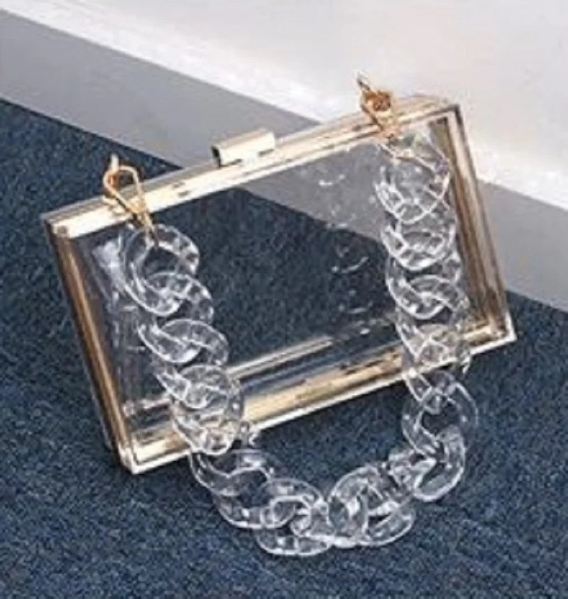 

GW New fashion for 2020 is neon-colored transparent jelly tote wedding banquet one-shoulder bags