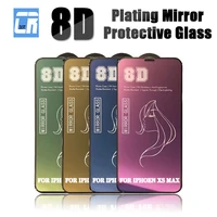 8d tempered glass on the for iphone 12 13 mini 11 pro x xr xs max mirror film screen protector for iphone 13 12 pro max glass