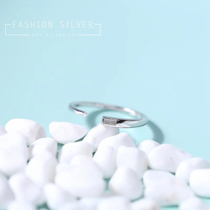 Женское 925 пробы кольцо ElfoPlataSi серебряное с открытым пальцем и гладкой