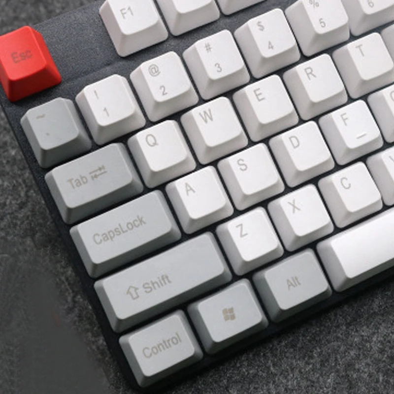 104 Keycap группа выгравирована белая PBT двухцветная Кепка для впрыска подходит