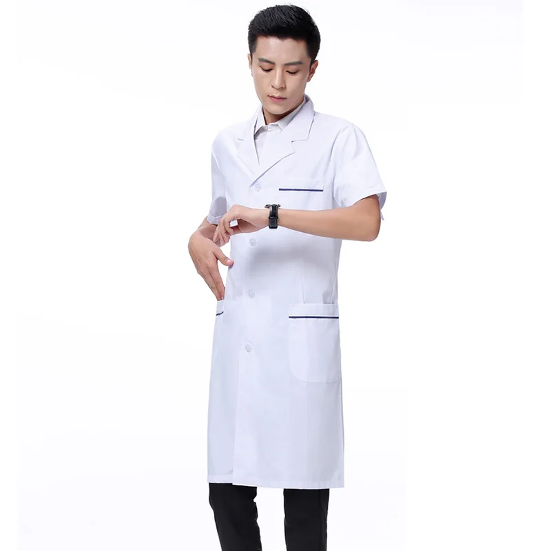 Одежда для медсестер и врачей мужчин женщин длинное пальто лаборатории