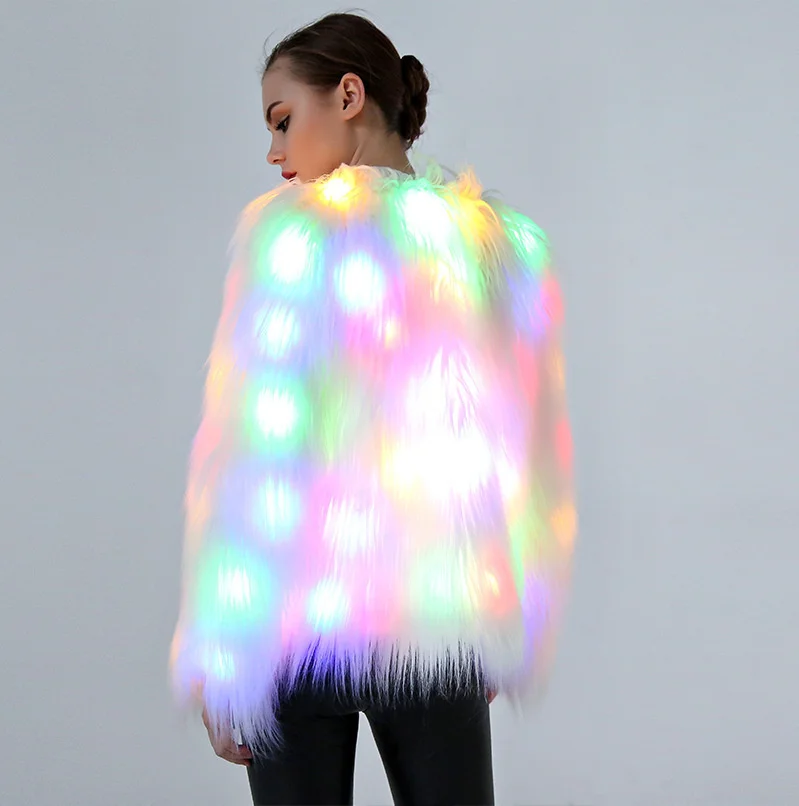 

2020 new long fur imitation fur coat dress trend