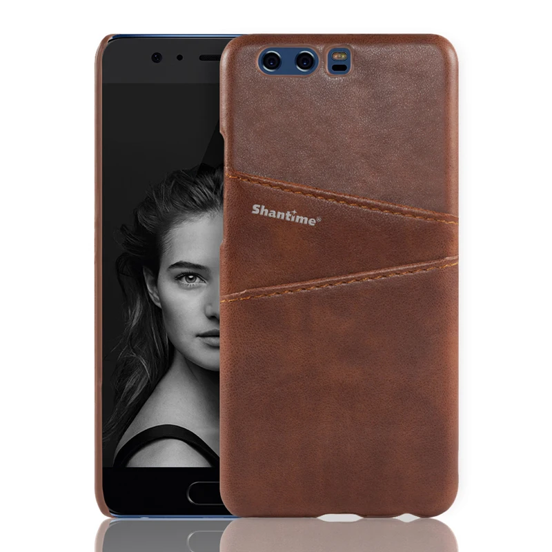 Роскошный чехол-кошелек из искусственной кожи для huawei P10 Plus, чехол для телефона huawei P10, деловой чехол для huawei Honor 9, чехол с отделениями для карт - Цвет: Brown