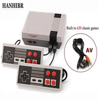 hanhibr mini tv game console 8 bit nes retro video game console built in 620 games with dual controllers handheld game player