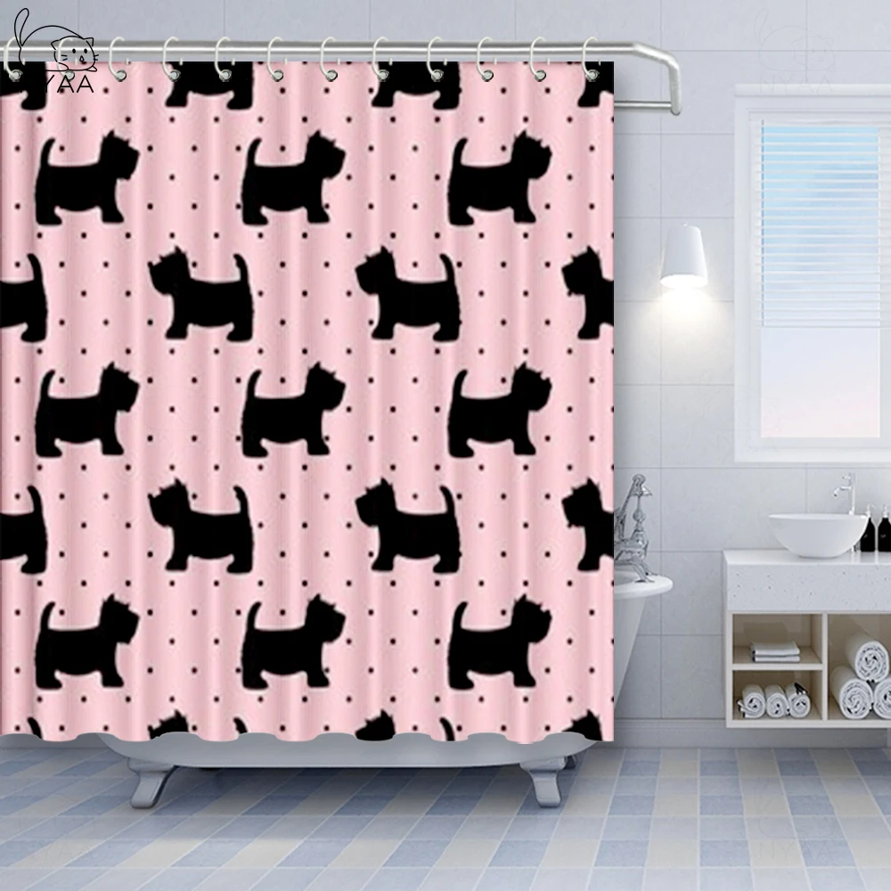 Силуэты NYAA с зеленым рисунком собак шотландская и зеленая терьерская ткань