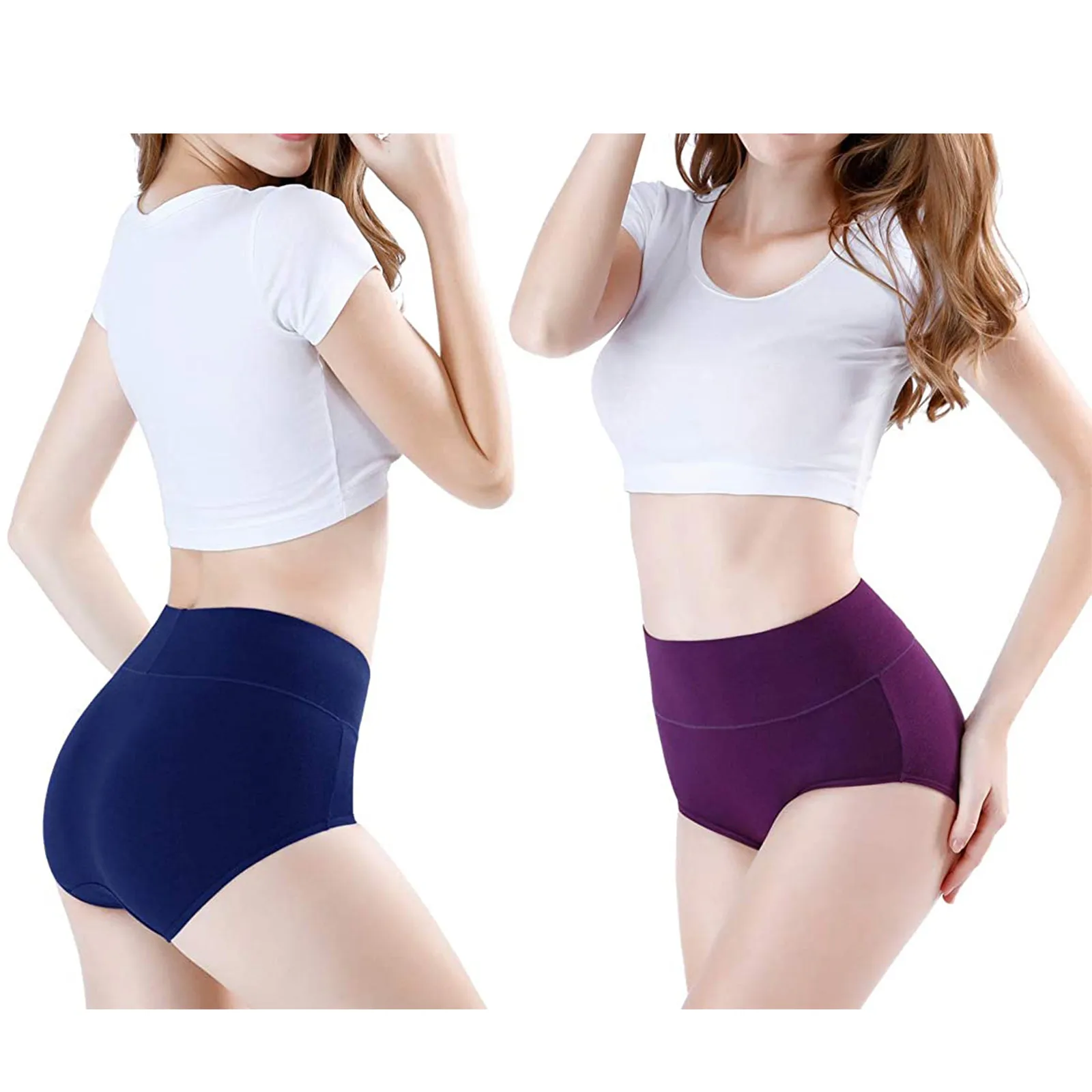 

Женское нижнее белье 2022, дышащие трусики с высокой талией, однотонные дышащие трусики, бесшовное мягкое нижнее белье для девочек