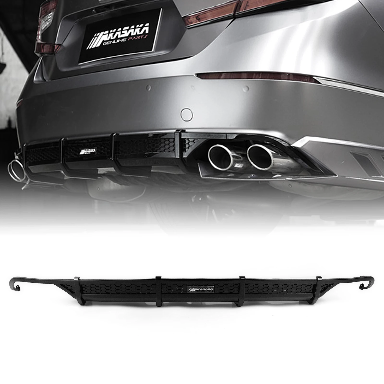 

AKASAKA задний бампер диффузор губа для Honda Accord 2018 2019 2020 2021 10 глянцевый черный Автомобильный спойлер пластина разделитель кронштейн