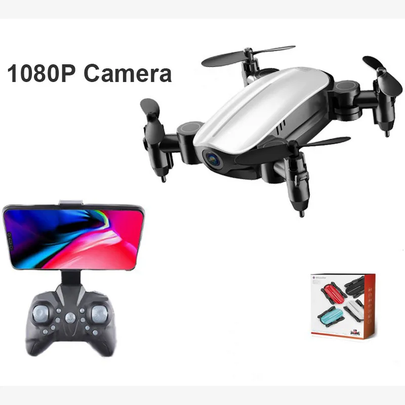 1080P Camera White RC Мини Квадрокоптер с wifi FPV складной Дрон самолет с камерой HD RC Дрон воздушный четырехосевой вертолет микро карманные игрушки - Цвет: 1080P Camera White