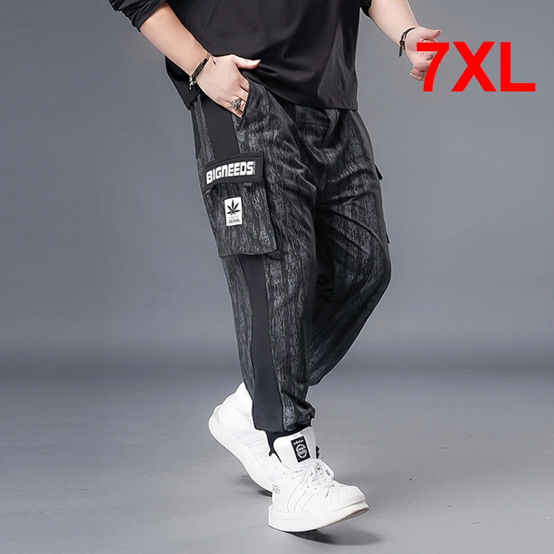 

Camouflage Pant Men Baggy Cargo Pants Joggers Sweatpants Big Size 7XL Streetwear Casual Trousers Male Bottoms Plus Size HX811