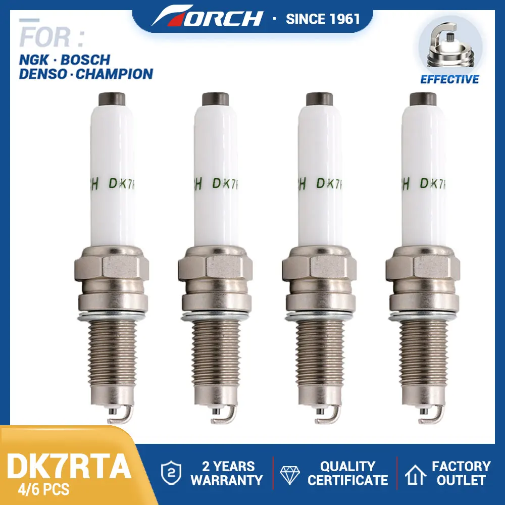 

China Original TORCH Spark Plugs DK7RTA for Denso XU22EPRU Candle ZKER6A-10EG for Y6LER02 Beru Z293 Engines Components