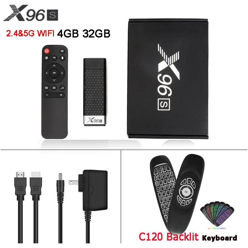 ACEPC Android 8,1 ТВ приставка X96S Amlogic S905Y2 DDR4 4 ГБ 32 ГБ Мини ПК ТВ-карта 2,4G и 5G WiFi Bluetooth 4,2 ТВ-ключ медиаплеер - Цвет: 4GB 32GB C120
