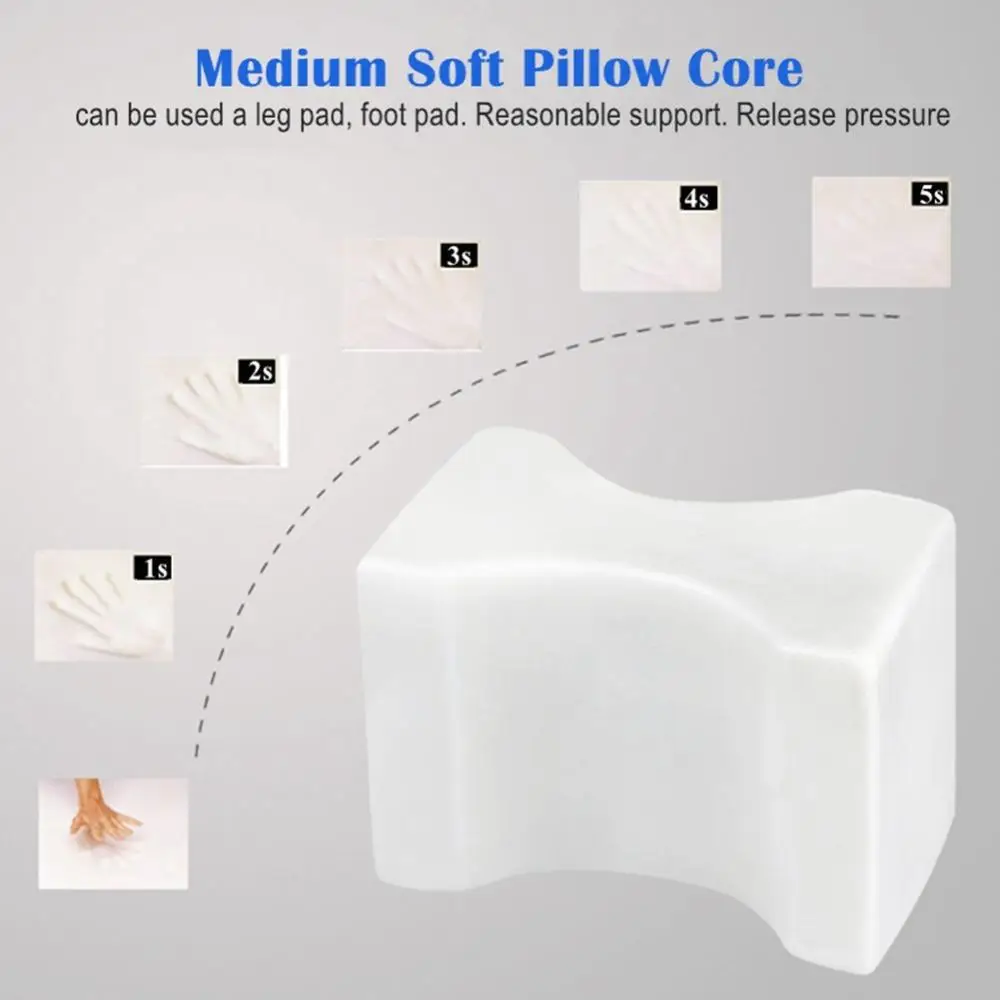 47 Memory Foam Knee Pillow for Sleeping Between the Legs Cushion Side Sleepers Align Spine Pregnancy Body Pillows | Дом и сад