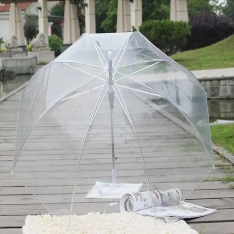 

Fashion Transparent Clear Bubble Dome Shape Umbrella Outdoor Windproof Umbrellas Princess Weeding Decoration Drop shipping