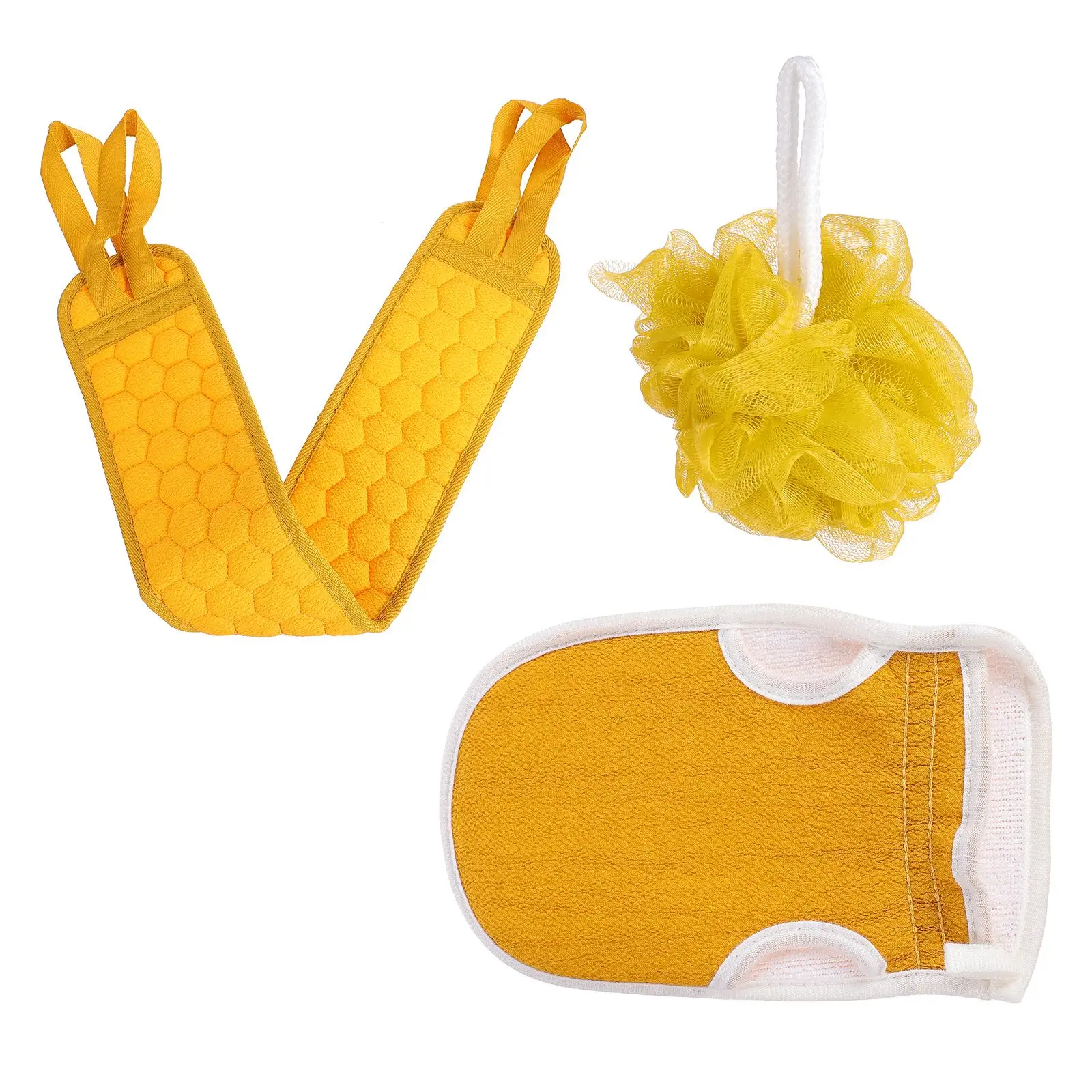

3pcs Household Shower Gloves Bath Towel Exfoliating Rubbing Mud Towel Kit