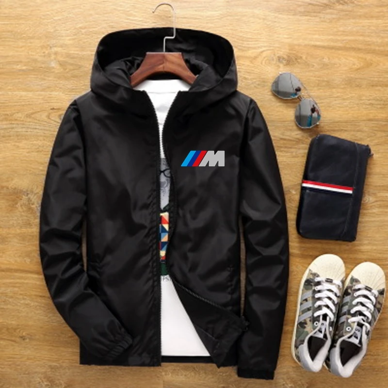 

Floral Jacket 2021 Fall BMW Men's Hooded Jacket Slim Long Sleeve Men's Fashion Windbreaker Jacket Brand Clothing Direct Sales