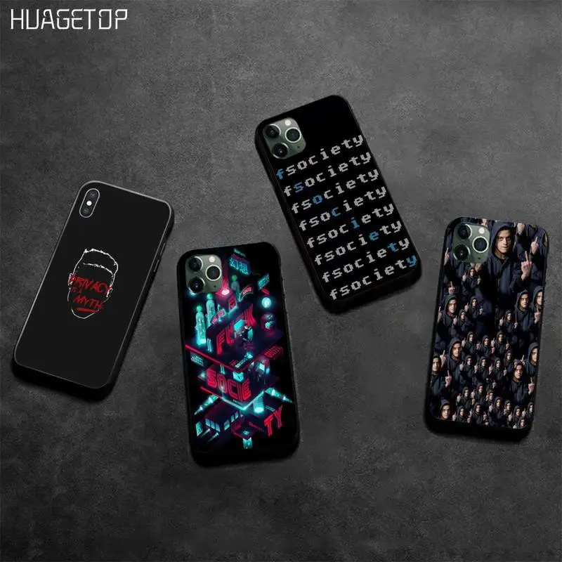 

HUAGETOP Mr Robot black Phone Case Hull for iPhone 11 pro XS MAX 8 7 6 6S Plus X 5S SE 2020 XR case