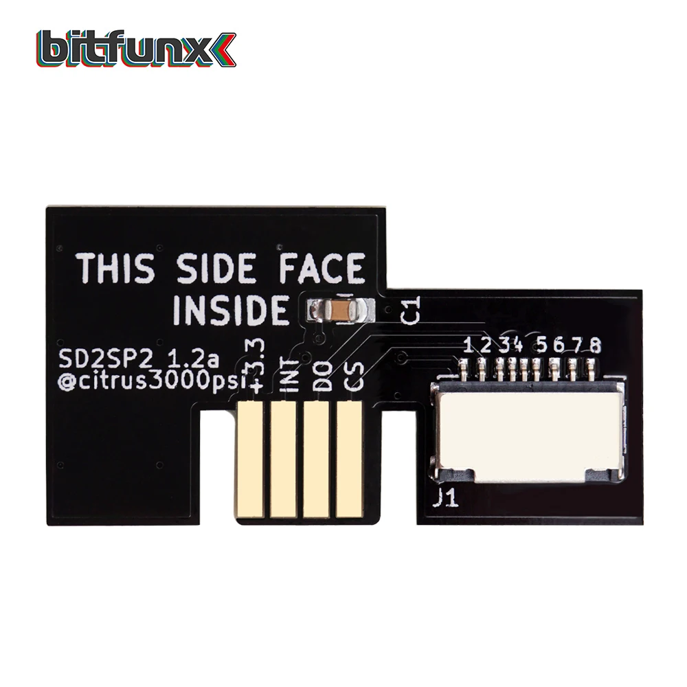 Bitfunx SD2SP2 TF SD карта адаптер для Nintendo Gamecube NGC NTSC Серийный порт 2- Gold HQ ENIG Surface |
