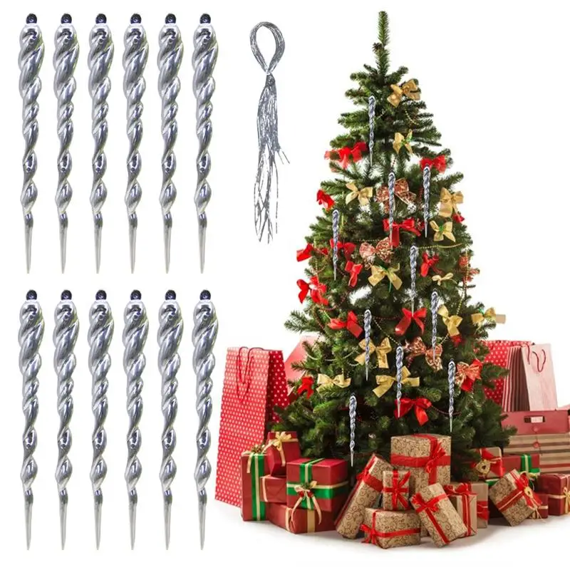 12 шт. 13 см имитация рождественской елки подвесное украшение искусственный