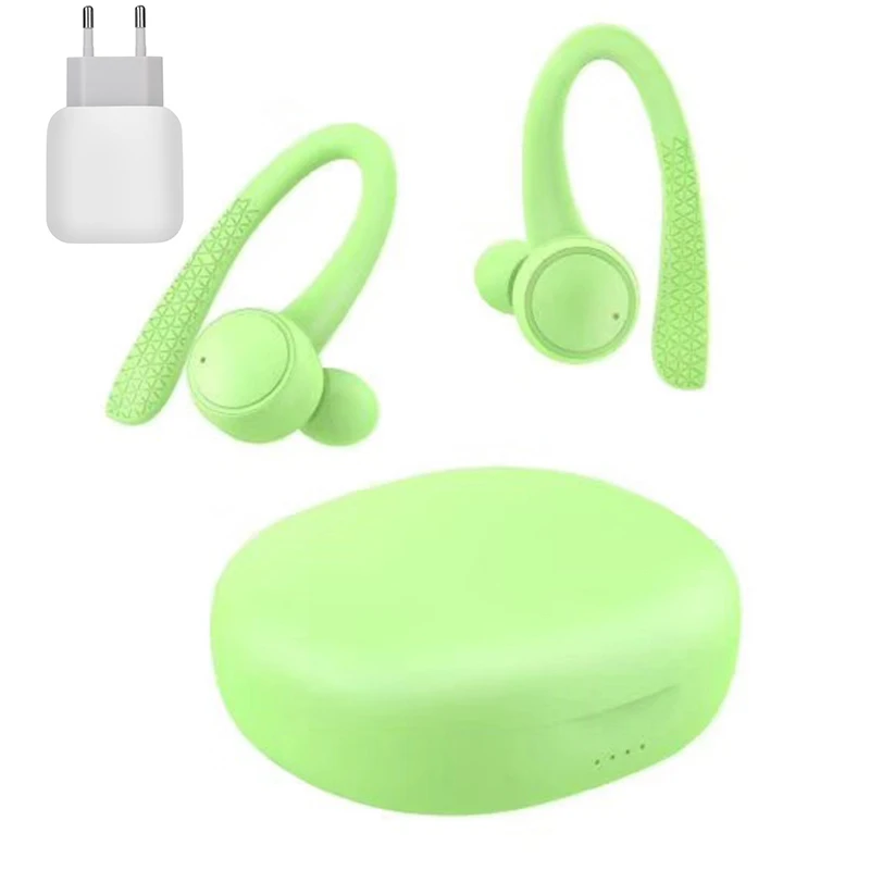 Charger Green TWS 5,0 беспроводные Bluetooth наушники T7 Pro Hi-Fi стерео беспроводные наушники Спортивная гарнитура с зарядным устройством для телефона - Цвет: Charger Green