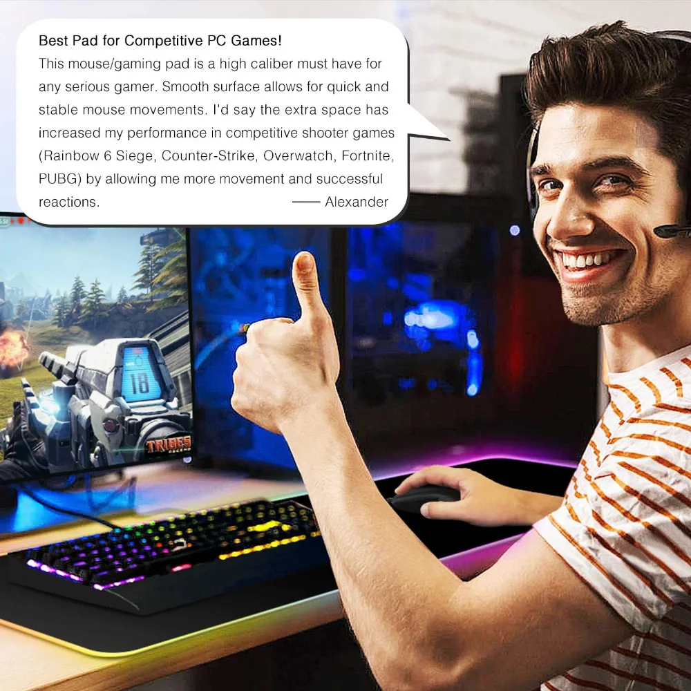 XGZ игровой коврик для мыши RGB большой коврик для мыши 80*30 см большой коврик для мыши Компьютерная светодиодная подсветка поверхность Padmause клавиатура Настольный коврик