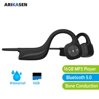 16gb waterproof music player compatible with bluetooth 5 0 underwater swim headphones open ear wireless bone conduction headsets