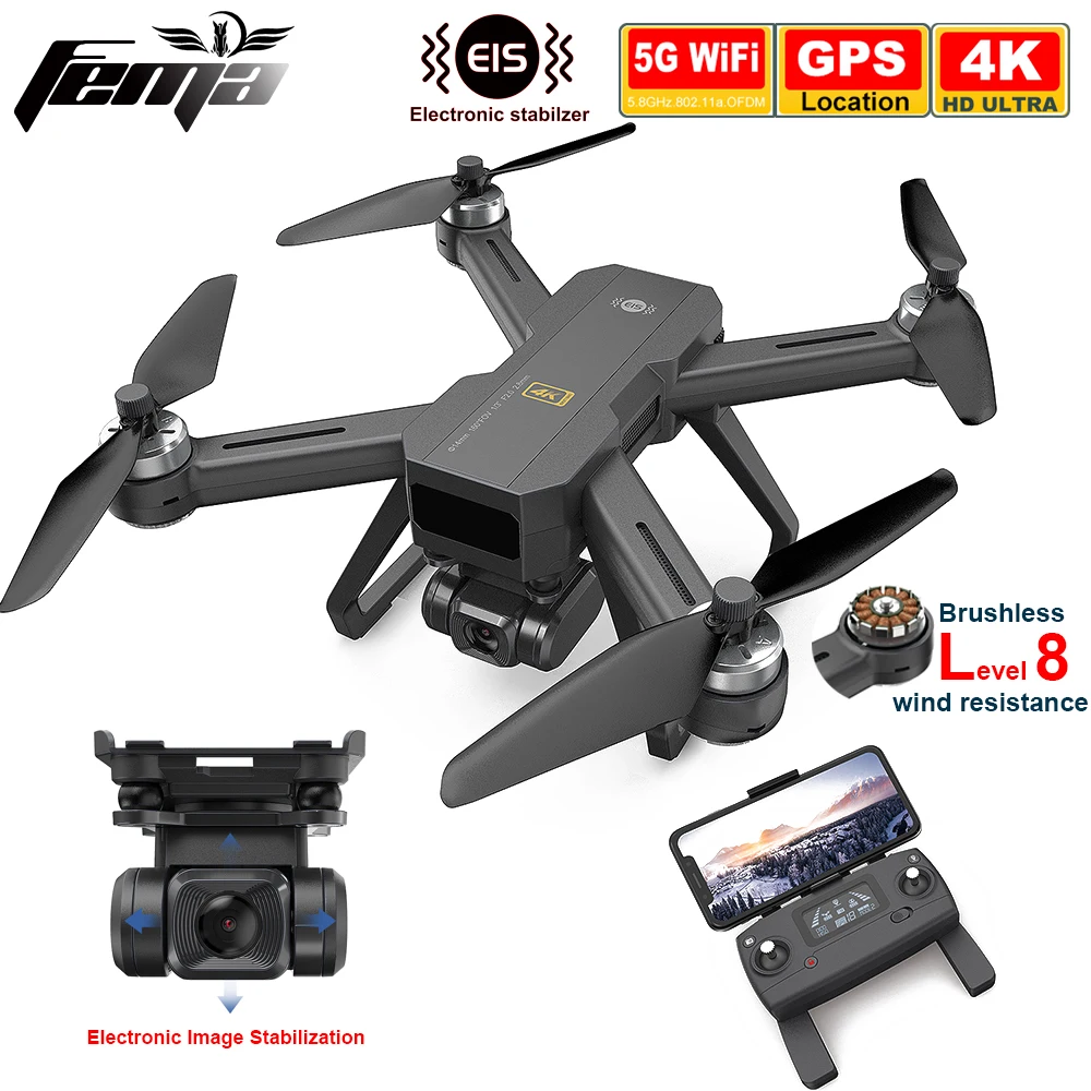 

FEMA B20 Drone 4K HD video Camera Selft Sabilization RC Quadcopter Brushless 5G WIFI FPV GPS Dron Professional