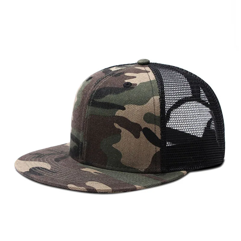Камуфляж Летние Обувь с дышащей сеткой Snapback Бейсбол шапки Для мужчин Регулируемая Повседневное, мужские и женские бейсбольные кепки, Планас; Хип-хоп кепки с плоским козырьком Casquette Homme Luxe - Цвет: Камуфляж
