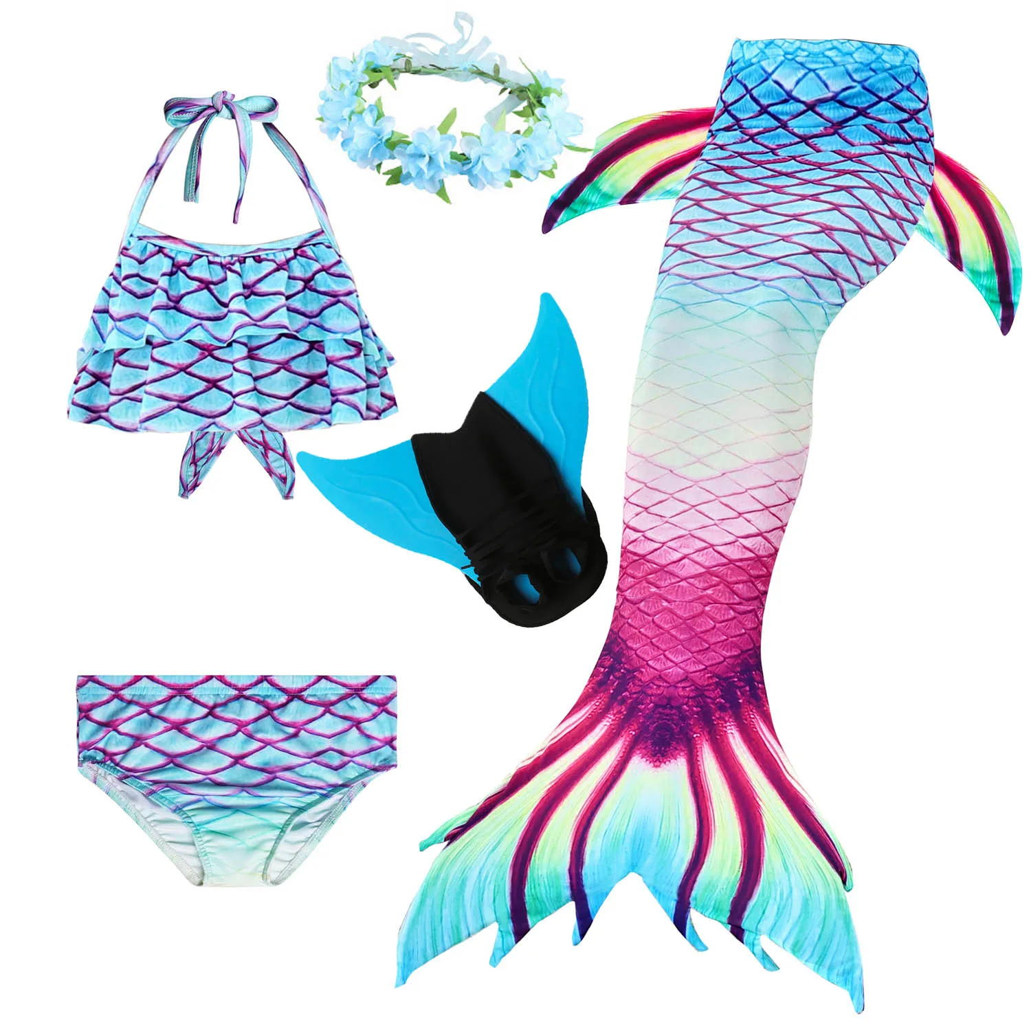 Детский купальник Русалочки Моноласты для купания хвосты бикини хвост русалки