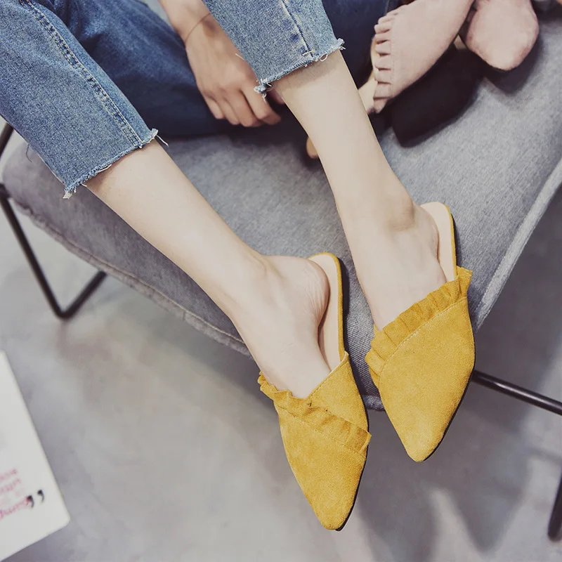 Шлепанцы женские универсальные повседневные сандалии на плоской подошве с