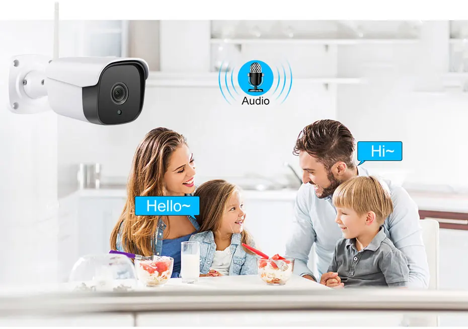IP-камера цилиндрическая беспроводная 1080P 5 МП Wi-Fi 25 м | Безопасность и защита