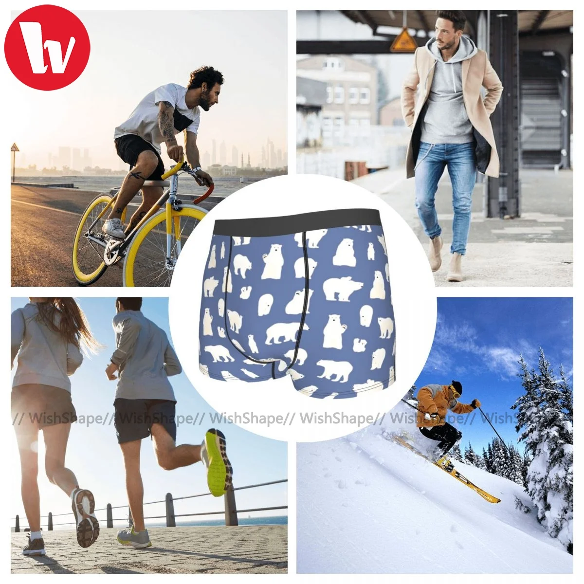 

Polar Underwear Teen Customs Classic Trunk Sublimation Trenky Polyester Boxer Brief