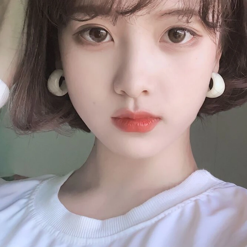 HUANZHI новинка 2020 корейские разноцветные акриловые геометрические украшения