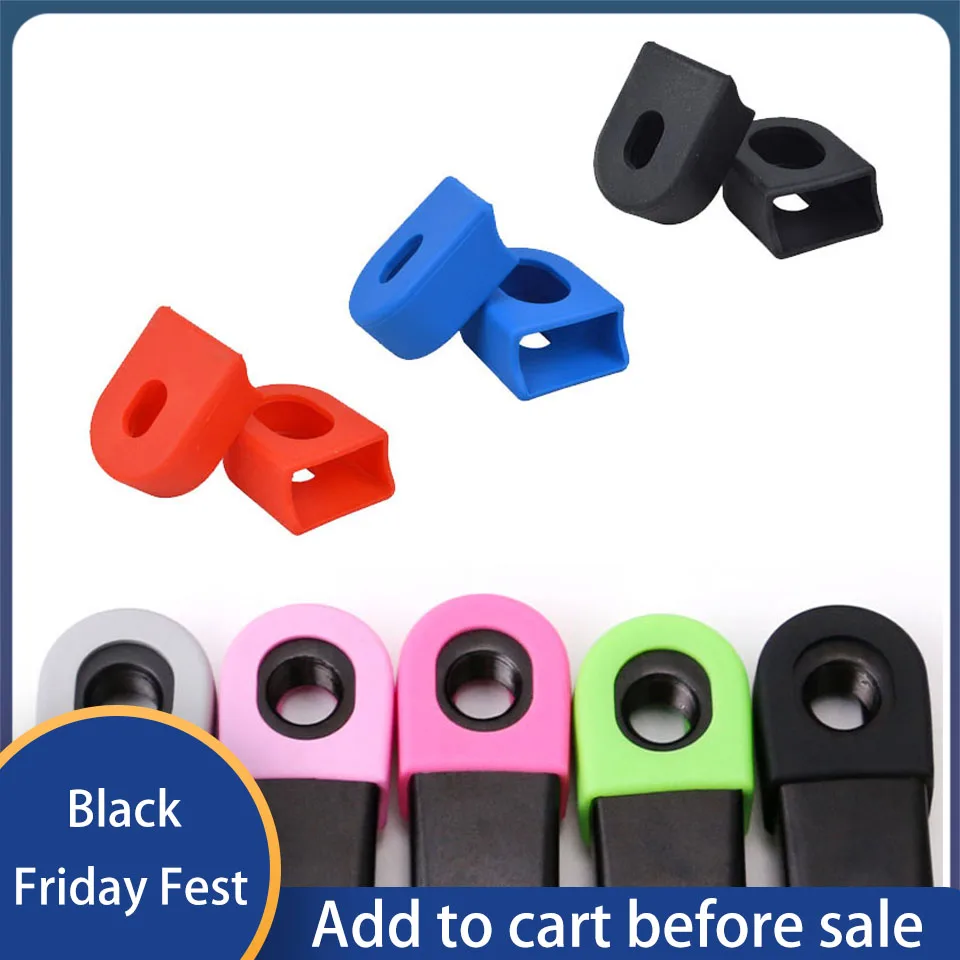 

2 PCS Bike Crank Cover Protector Silica Gel BIcycle Race Crank Boot Protectors Crankset Protective Case chain ring